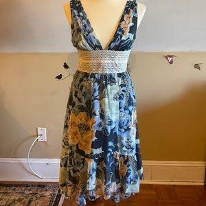 Free People blue floral dress